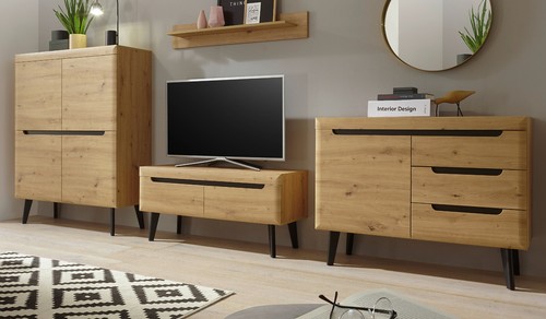 Wohnwand artisan eiche und - artisan,