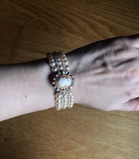 Silber 835 Perlen Armband mit