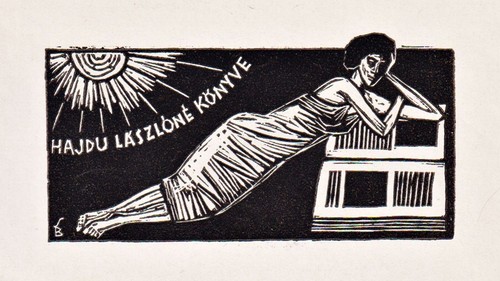 Exlibris hajdu laszlone - exlibris,