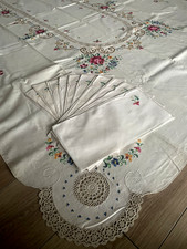 Vintage gr. 2,50 m Tafeltuch +