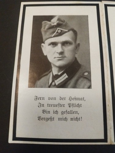 Sterbebild zweiter weltkrieg - sterbebild,