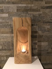 Windlicht Laterne Altholz 38cm  Kirschbaum HolzbalkenUnikat Lampe Säule Handmade
