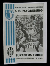 Kopie 1. FC Magdeburg - Juventus Turin 08.11.1972 EC DDR Programm