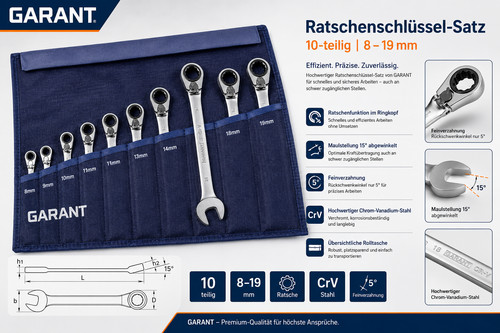 Garant ratschenschlüssel satz - garant, ratschenschlüssel-satz