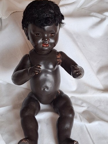 Antike babypuppe dunkel - babypuppe,