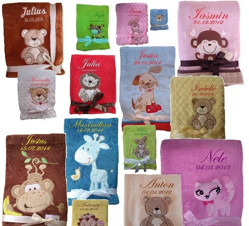 Babydecke mit namen - babydecke,
