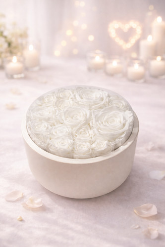 Premium flowerbox mit - flowerbox, roten
