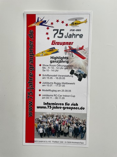 Jahre graupner jubiläum - 75,