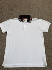 Weißes Gucci Polo-T-Shirt