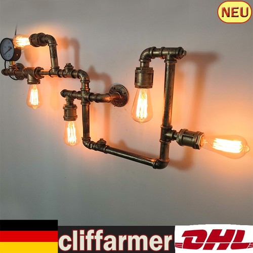 Retro wasserrohr wand lampe - wasserrohr,