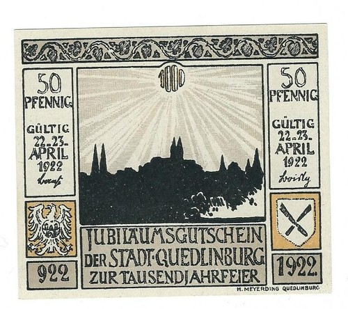 Notgeld quedlinburg - notgeld,