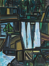 HORST JOHANNES SAUERBRUCH ~ Abstrakte Landschaft 1958~ Aquarell Gemälde painting