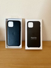 Original Apple iPhone 11 Pro Leder Hülle Case Cover Schwarz (+ gratis DisplaySch