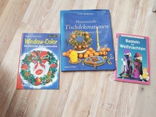 3 Bü.zu Weihnachten,u.a. Basteln für Weihnachten mit Vorlagebogen+Window-Color