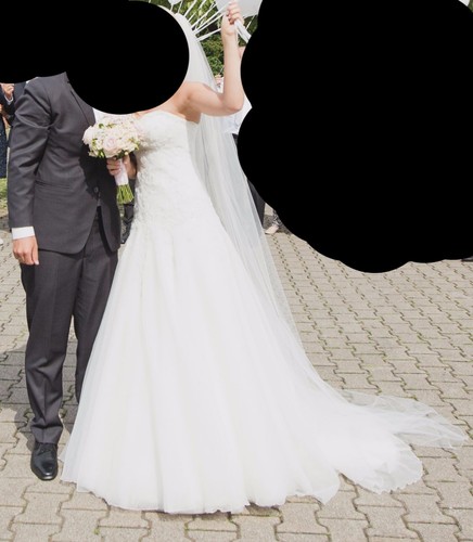 Brautkleid trägerlos 36 - brautkleid, gr.36