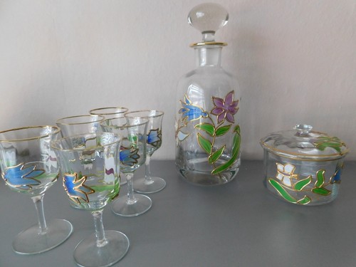 Tiffany style nagel - glas, 6