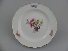⚔ Meissen ø18 cm Teller bunte Blume 3, mitte  1. Wahl Knaufzeit vor 1924 - 15281