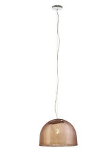 Pendelleuchte Esszimmer Hängeleuchte Deckenleuchte E27 Glas Metall Chrom-Kupfer 