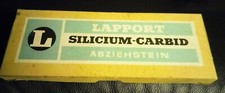 1 alter Lapport Abziehstein Silicium-Carbid Schleifstein, rund, mittelfein, 13mm