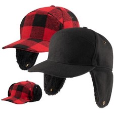 Brandit Lumberjack Wintercap Herren Holzfäller Schirm Mütze Ohrenklappen Cappy