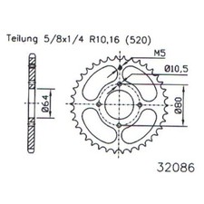 Kettenrad 28 Zähne für Aeon