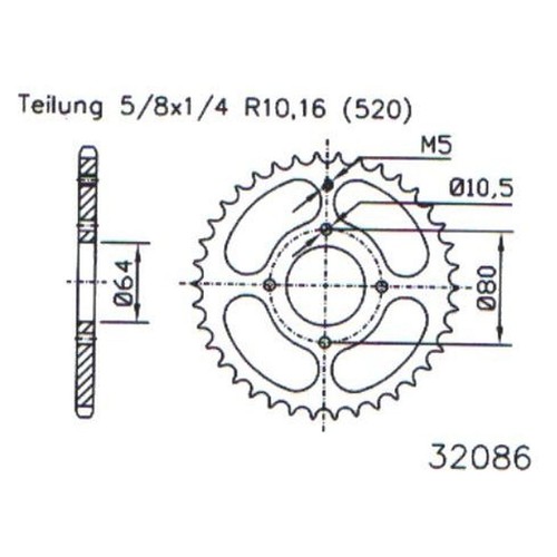 Kettenrad zähne für aeon - zähne,