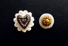 Puppenhaus Miniaturen 1:12 OBSTKUCHEN UND SCHOKOLADENKUCHEN