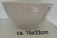 Große Schale Weiß Obst Früchte Frucht Obstteller Obstschale Ca. 16x33cm XXL XL