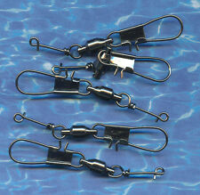 5 Kugellagerwirbel mit Knotenlos-Verbinder 35kg Tragkraft Hochseewirbel no knot