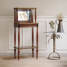 Französischer Mahagoni Schminktisch Antik Louis XVI Konsole Vintage Tisch Empire
