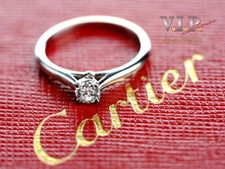 CARTIER 1895 SOLITAIRE RING PLATIN 0,18ct. DIAMANT BRILLANT 950 PLATINUM DIAMOND