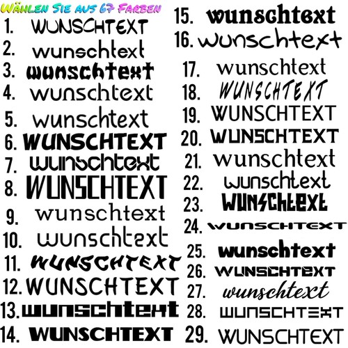 Autoaufkleber wunschtext - 2x,