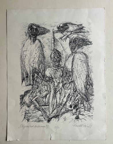 Lithografie 1977 ronald paris - lithografie,
