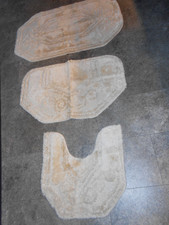 Badmatten Set, 3 teilig, cremefarben