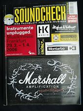 SOUNDCHECK 4/06,IBANEZ SRX 355 M,PAISTE ALPHA,SENNHEISER IE M 3250,JBL VRX 900