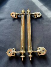 Paar gebrauchte antike viktorianische Flügelaufzüge aus Messing Fenstermöbel (BTS493)