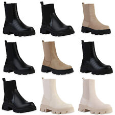 Damen Stiefeletten Plateau