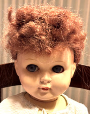 Alte Masse-Kopf-Puppe - 40-er Jahre - 46 cm