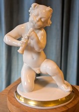 Rosenthal: Kleine Putto-Figur mit Flöte - Rudolf Rudorfer