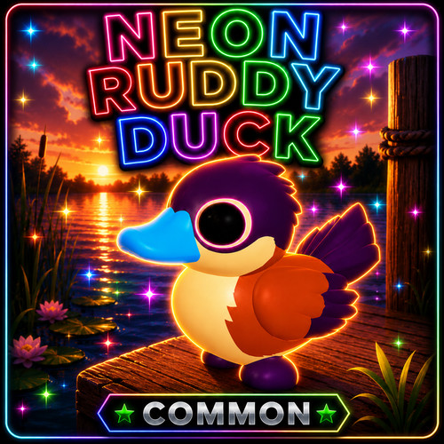 Neon ruddy duck - neon,