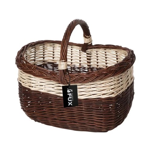Einkaufskorb zweifarbig weide - einkaufskorb,