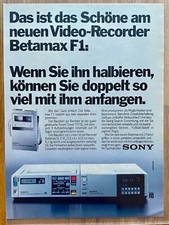 Sony Betamax F1 Videorecorder Original 1982 Vintage Advert Werbung Reklame