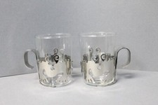 WMF Teeglas FROSCH Cromargan  Halter & Glaseinsatz  2er Set