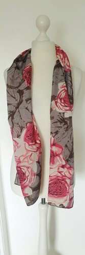 Halstuch braun rosa rosen - braun,