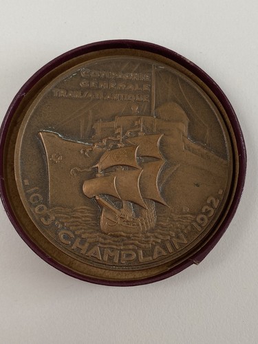 Gedenkmedaille champlain 1932 - gedenkmedaille,