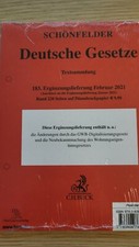 Schönfelder deutsche gesetze - schönfelder,
