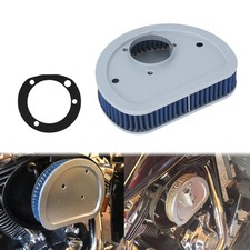 1 Stück Luftfilter Blau Element Ersatz Für Harley Touring Dyna FXDL FLD 2000-17