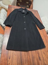 Neuw. Marcona Angora & Wolle Mantel Schwarz - Gr. 38