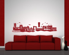 Neuss Wandtattoo Skyline