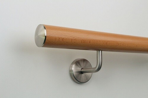 Buche handlauf mit halter - buche,